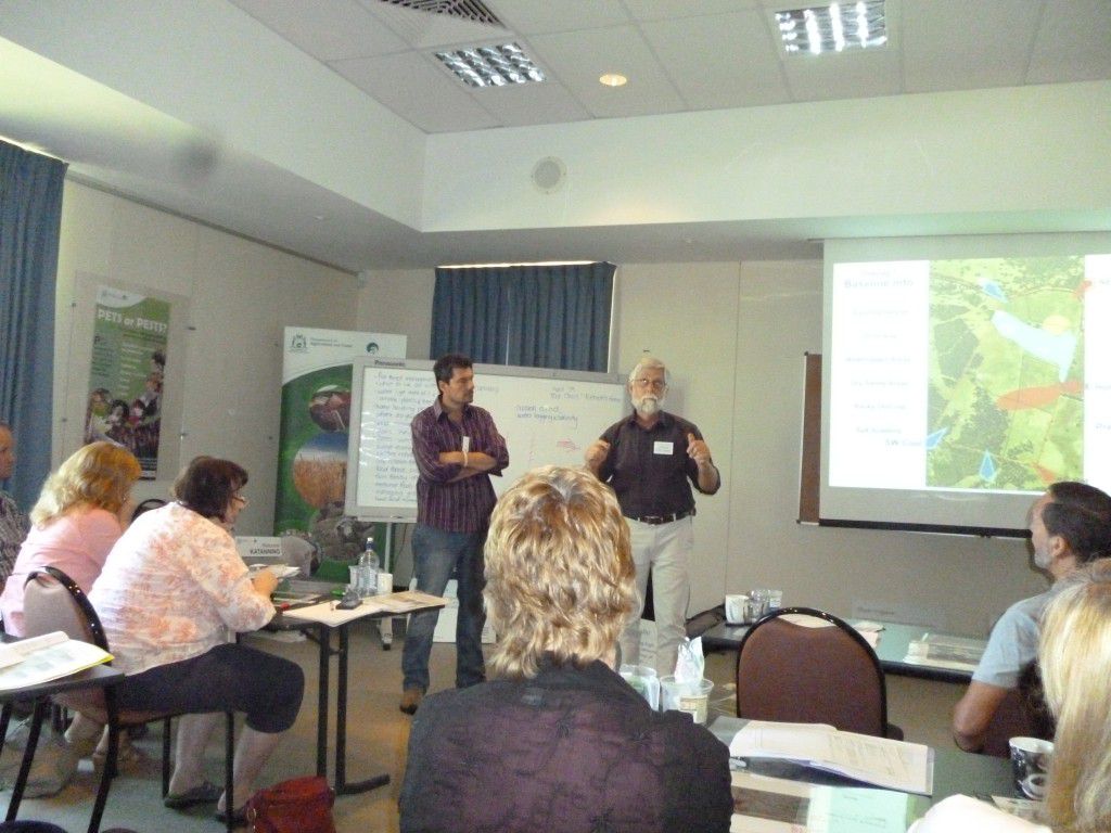 Chris and Adrian discussing land-use planning