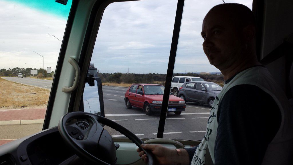 Mat Tuffin driving us through Perth