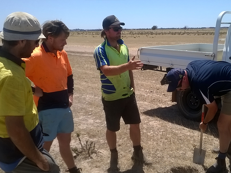 Investigating sub-surface soil moisture at the Thompson trial site.